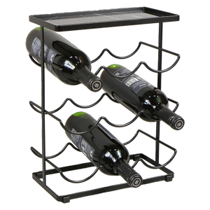 WINE HOLDER 9 BOTTLES WITH TOP TRAY