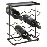 WINE HOLDER 9 BOTTLES WITH TOP TRAY